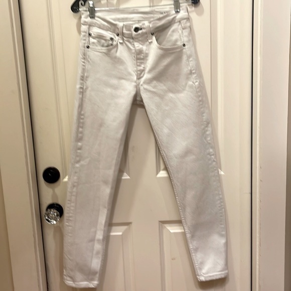 Rag & Bone. Standard Issue. Fit 2. Slim Leg. 28 Waist. White. Retail Price: $245